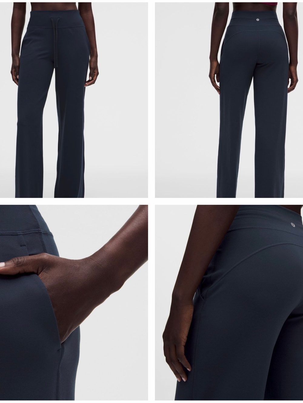 lululemon athletica Navy Wide-Leg High-Rise Active Pants